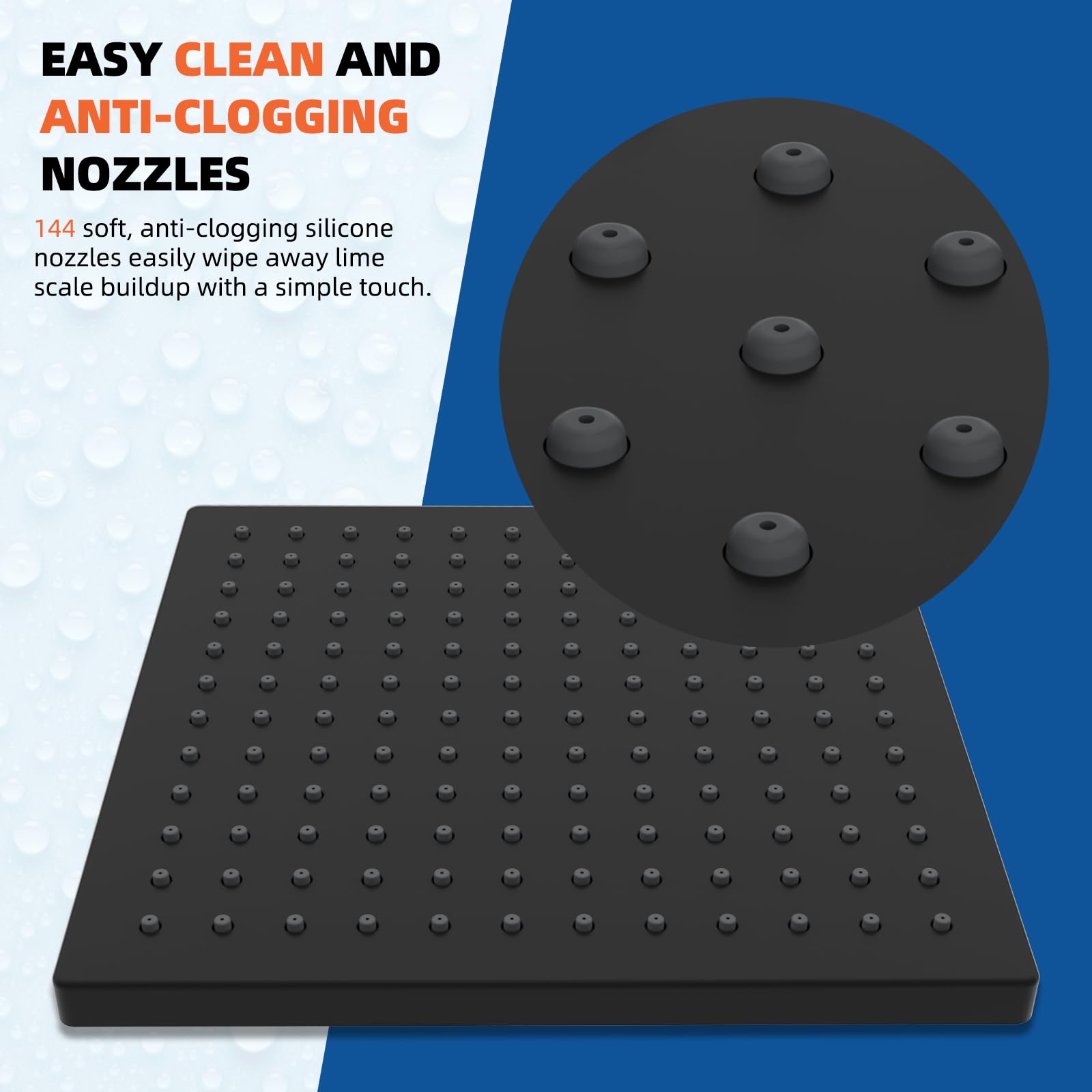 Hibbent universal G1/2 inch thread enables quick, tool-free installation.