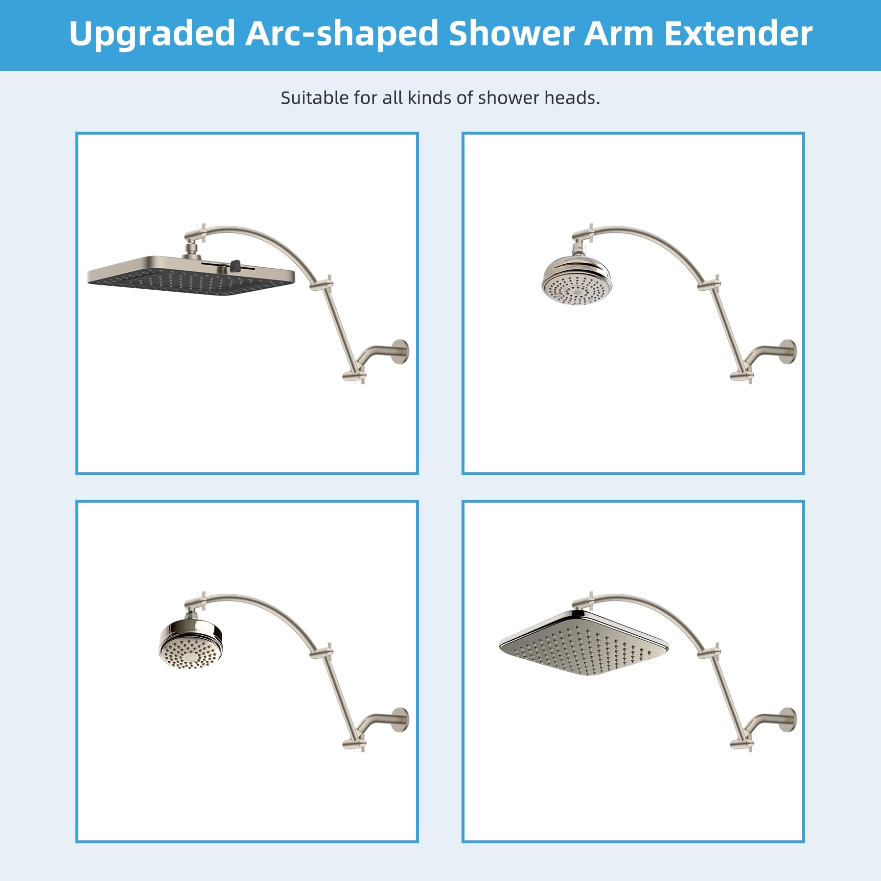 Hibbent universal G1/2 thread mount for broad compatibility.