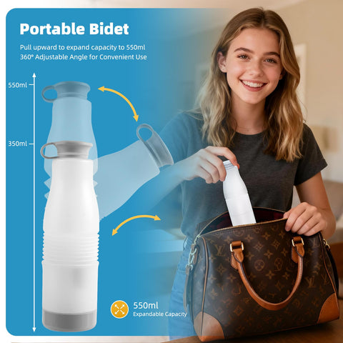 Hibbent USB-C rechargeable bidet with long-lasting battery for trips