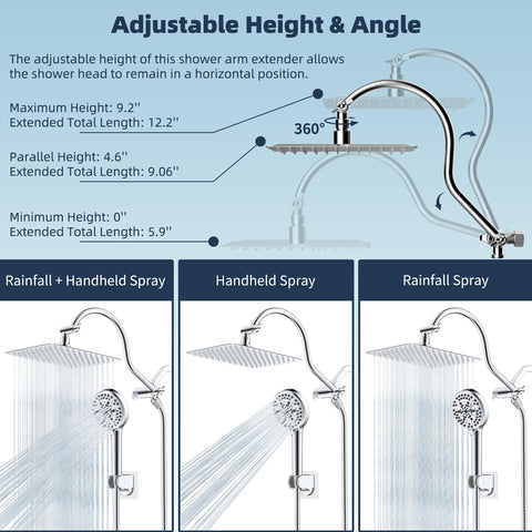 Hibbent washers and Teflon tape simplify installation and prevent leaks.