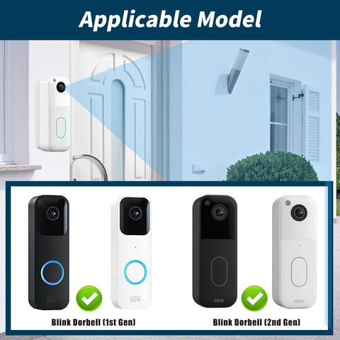 Hibezos Blink doorbell corner mount 30-degree tilt expands coverage.