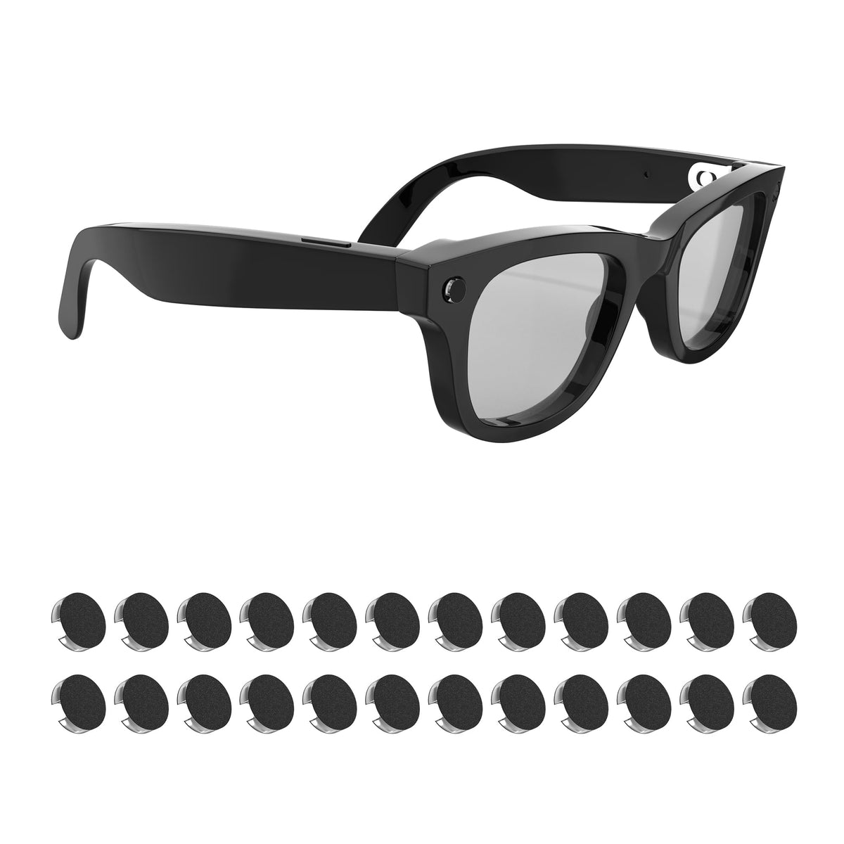 RCstyle HiBloks Ray-Ban Wayfarer LED blocker covers LEDs while keeping camera and mic access.