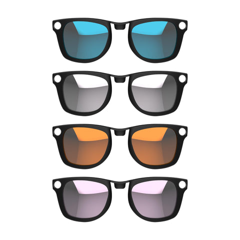 HiBloks polarized clip for Ray-Ban Wayfarer Gen 2 in silver reduces glare for outdoor activities.