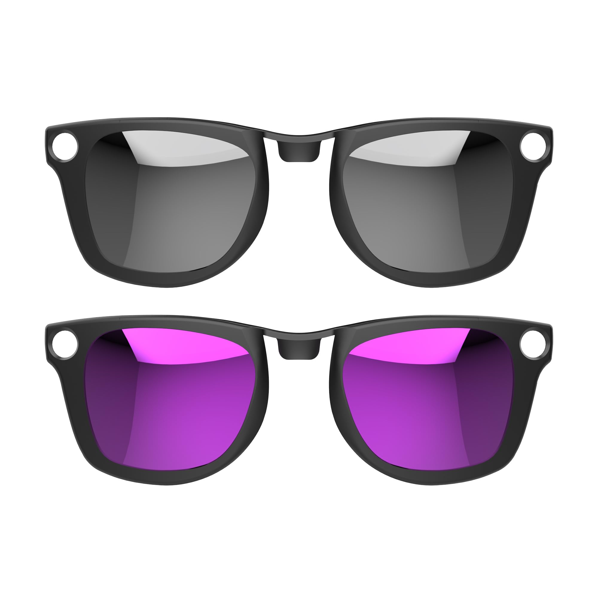 HiBloks Ray-Ban Meta Wayfarer clip in silver reduces glare for daytime driving.