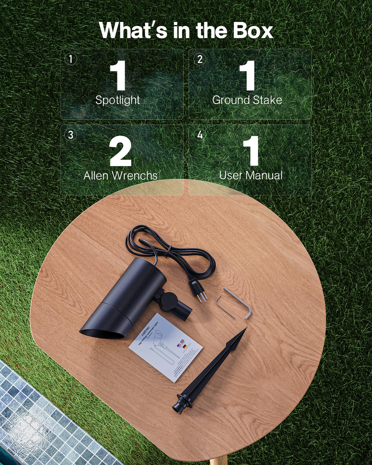 HIBOITEC ground stake enables quick outdoor mounting