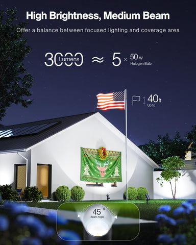HIBOITEC spotlight tree illumination for nighttime landscape highlights