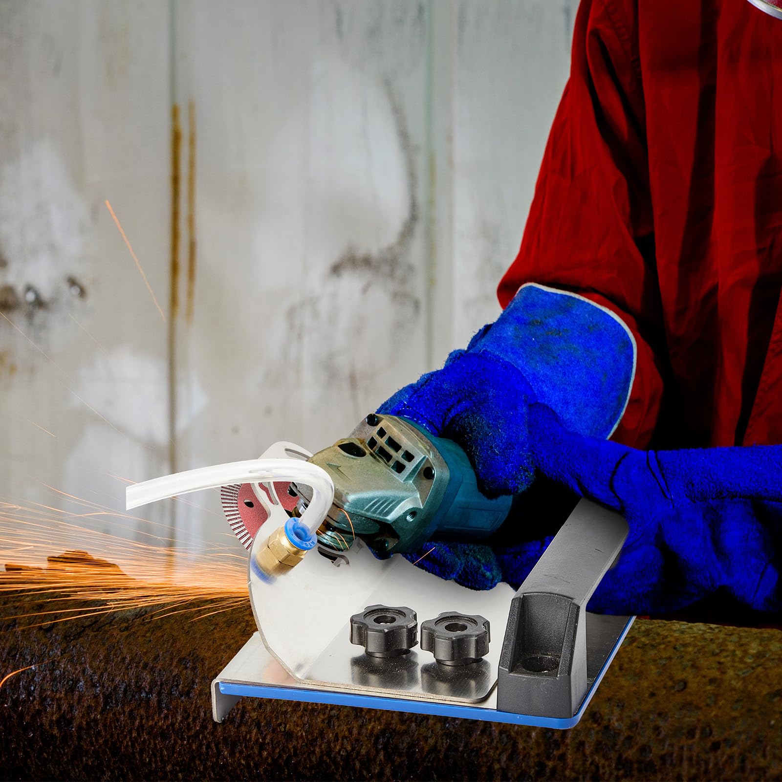 Hicarer compact portable stand fits on-site tile projects