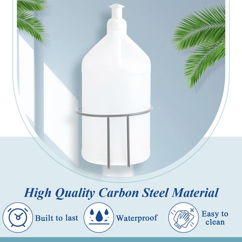 Hicarer heavy-duty steel gray rack for durable, space-saving jug storage.