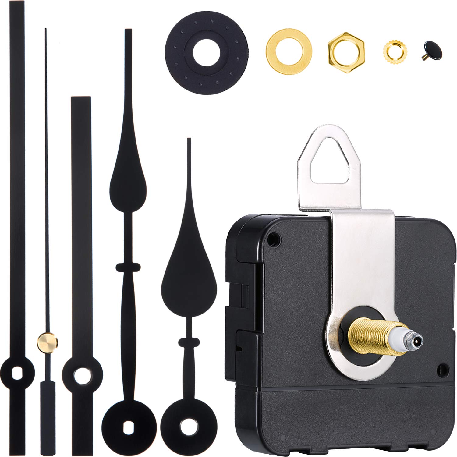 Hicarer high-torque clock movement with long shaft for long-hand clocks.