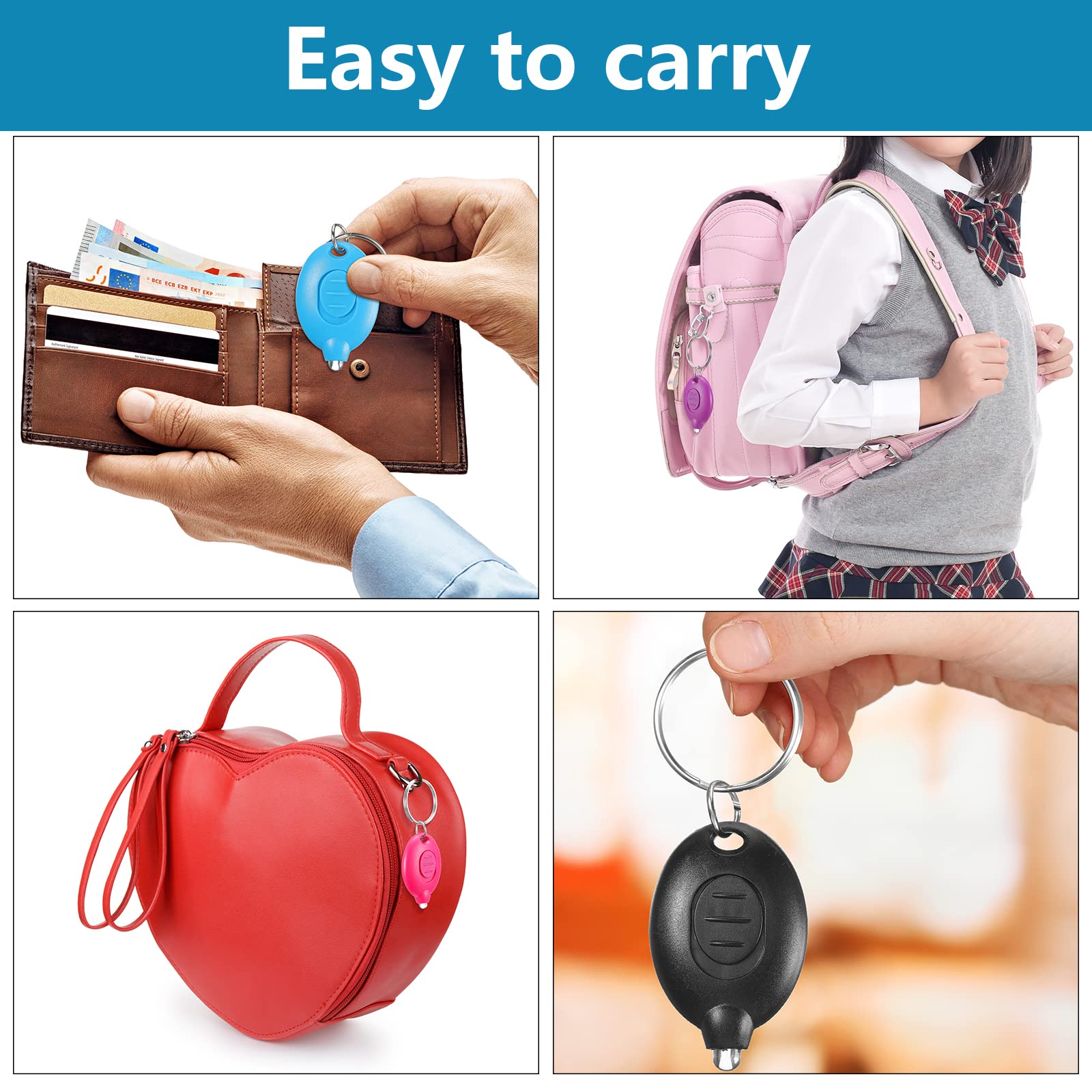 Hicarer key ring light attached to bag for easy access