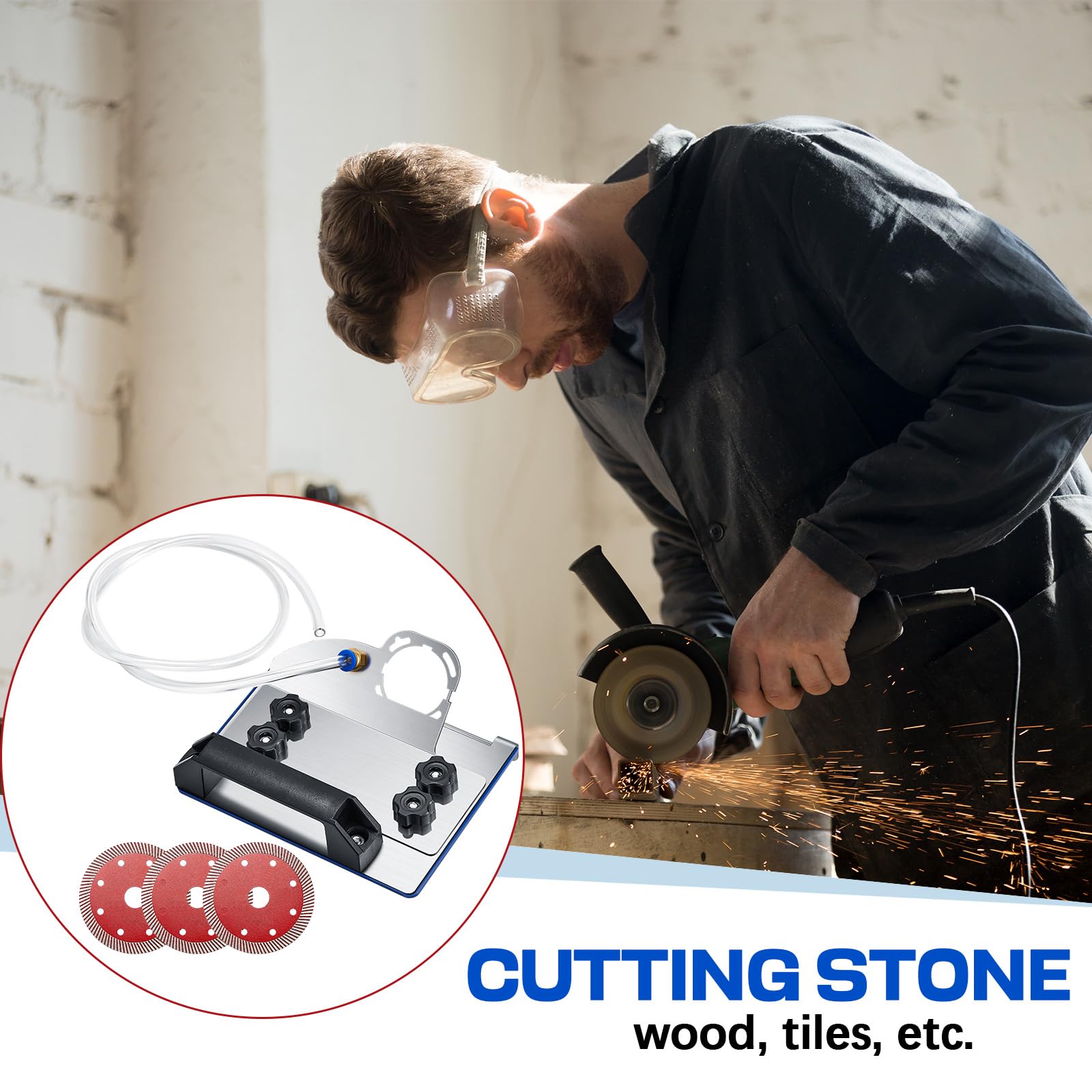 Hicarer sturdy clamping arm holds tiles securely during cutting