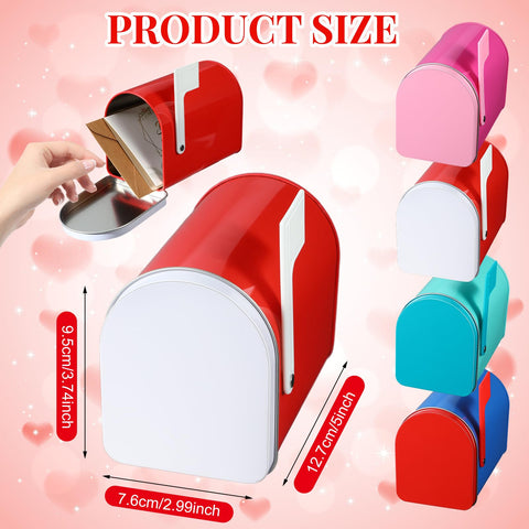 Hicarer Valentine tinmailbox cyan ready for DIY projects and rewards