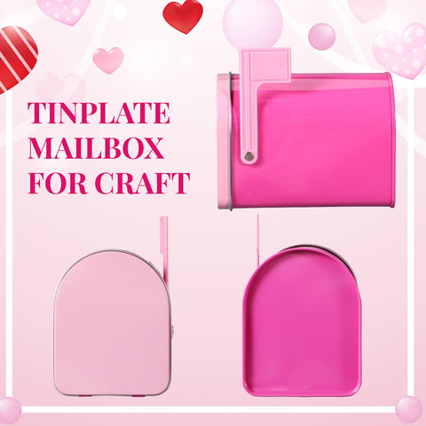 Hicarer Valentine tinmailbox pink with vibrant color enhances party favors