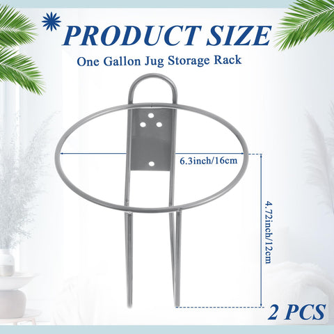 Hicarer wall-mounted 1-gallon jug holder provides sturdy storage in kitchen or garage.
