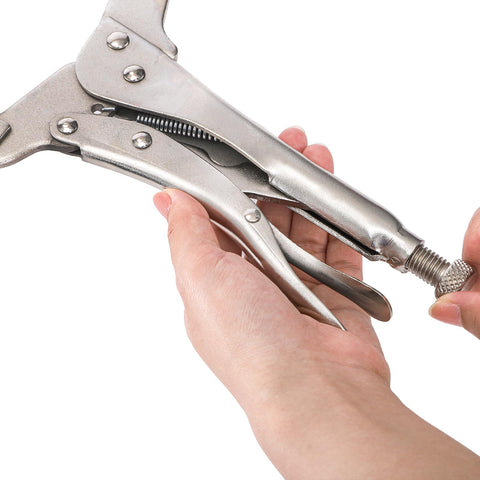 Hiceeden 18-inch C clamp features a screw-adjustable knob for tension