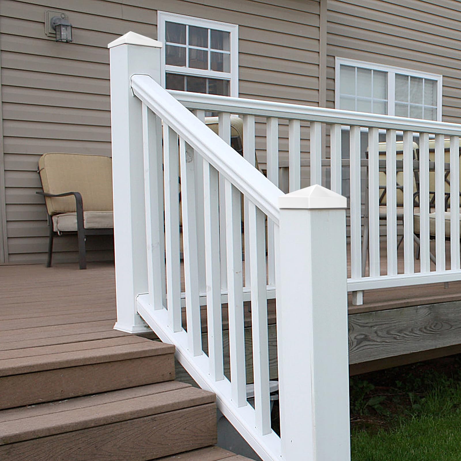 Hiceeden dock post cap white protecting dock post