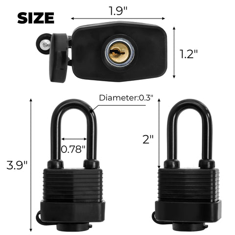 Hiceeden heavy-duty laminated steel shackle padlock protects tools and storage