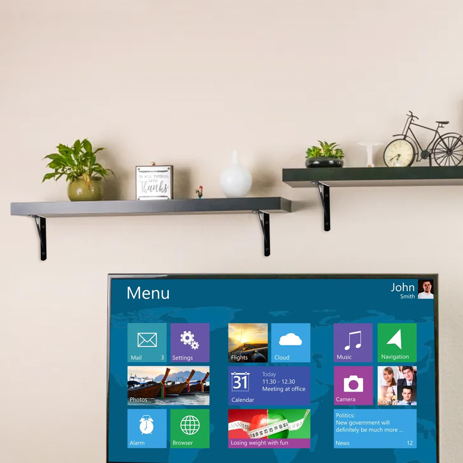 Hiceeden wall-mounted shelf in use provides versatile storage