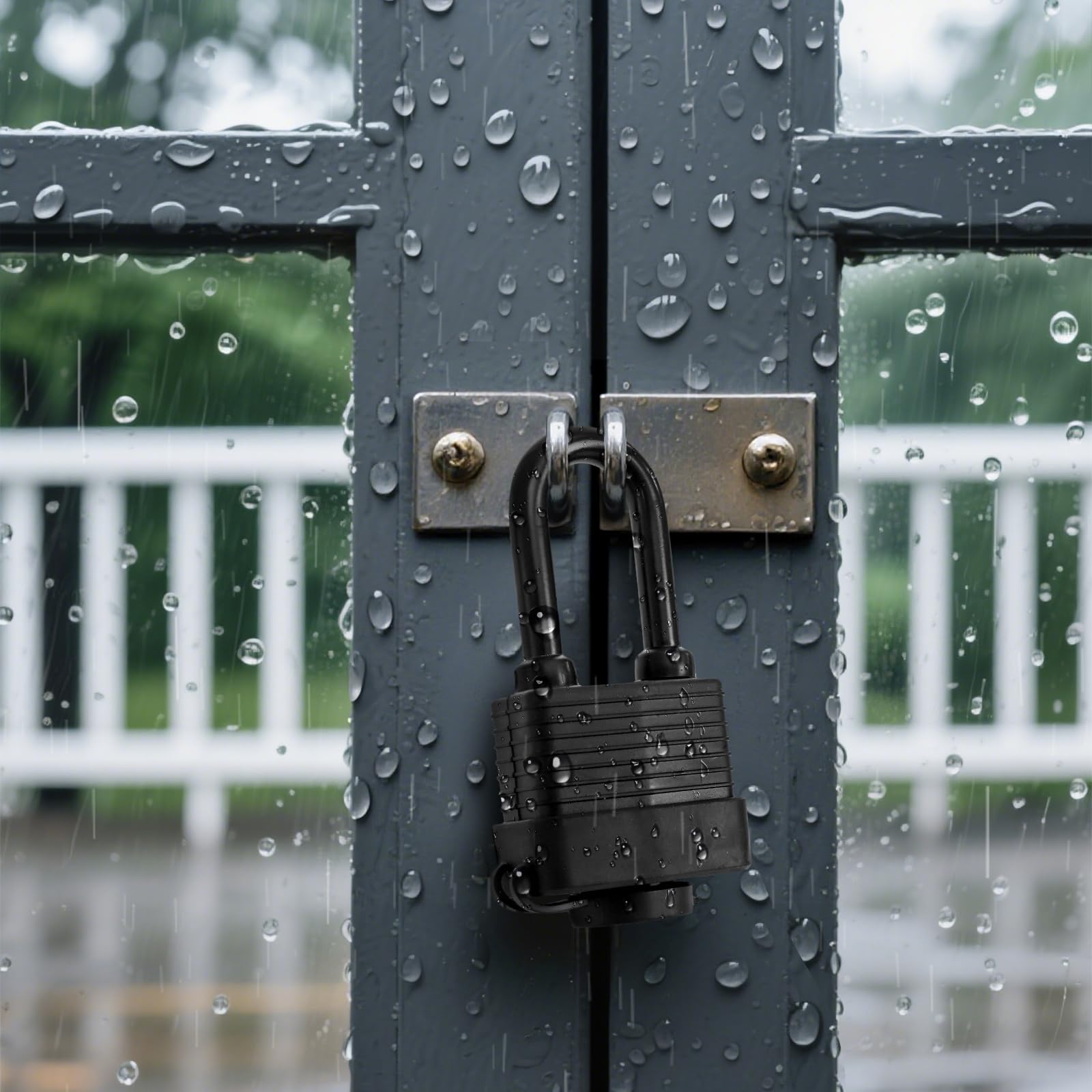 Hiceeden weatherproof rubber-cover padlock resists rain and dust