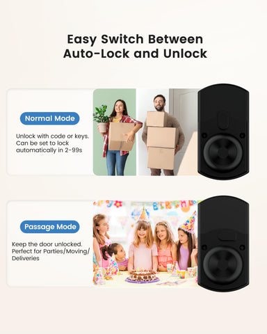 Hidalife digital lock installation guide image illustrating easy standard fit setup.