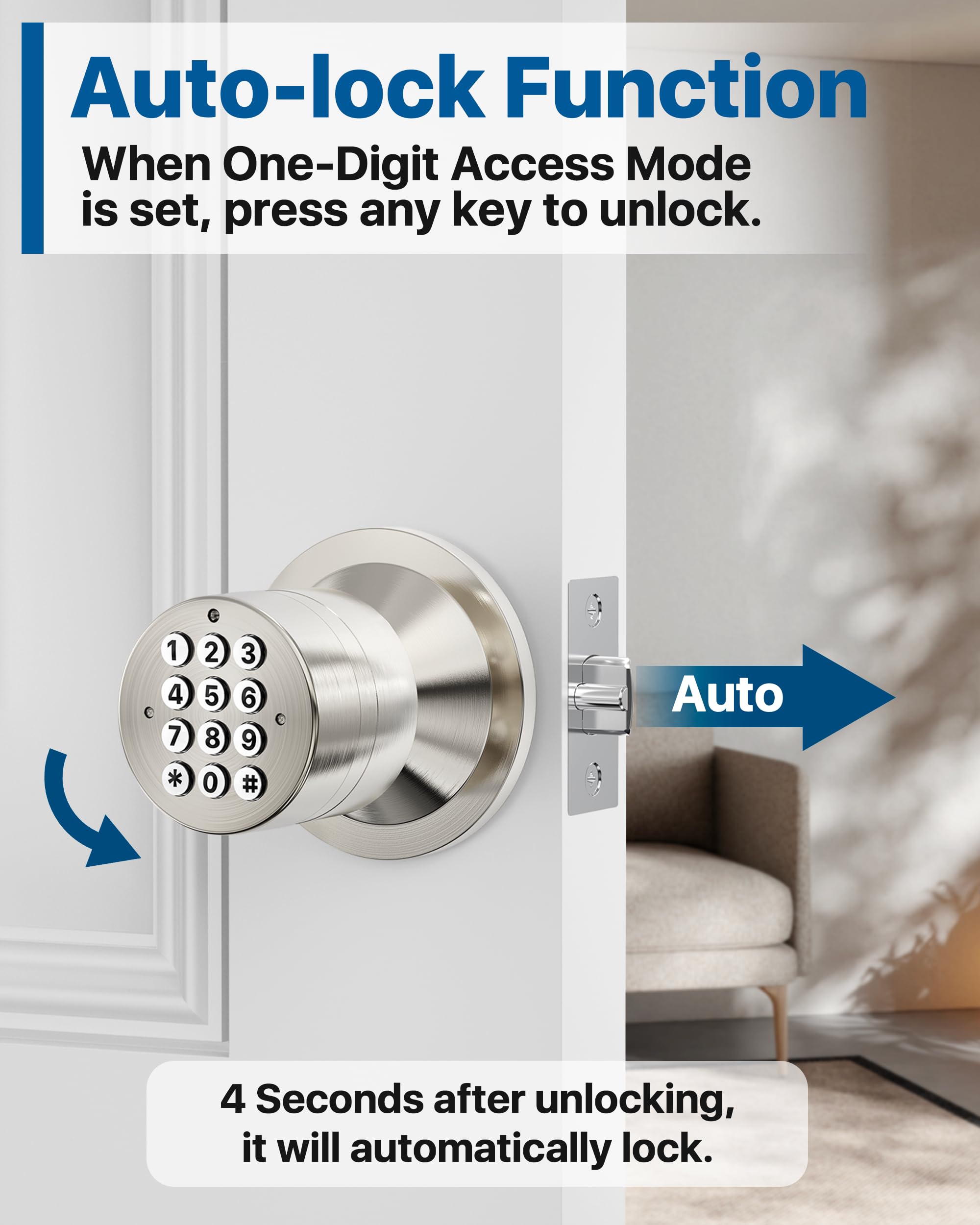 HIDALIFE adjustable backset fits 60mm or 70mm doors.