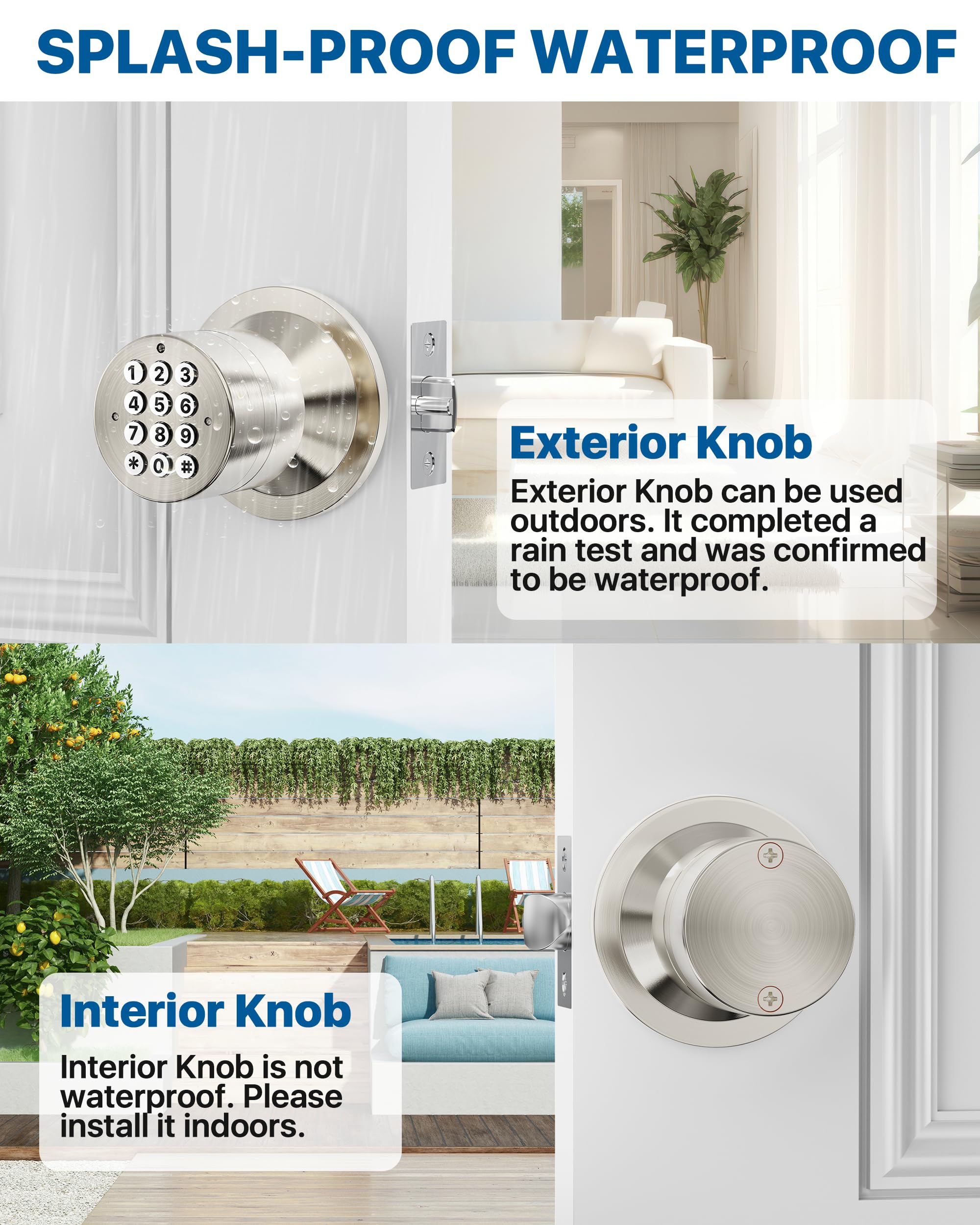 HIDALIFE door knob suits entry, garage, and bedroom doors.