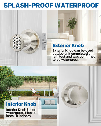 HIDALIFE door knob suits entry, garage, and bedroom doors.