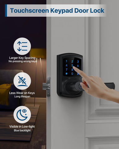 Heavy-duty zinc alloy body enhances durability and security.