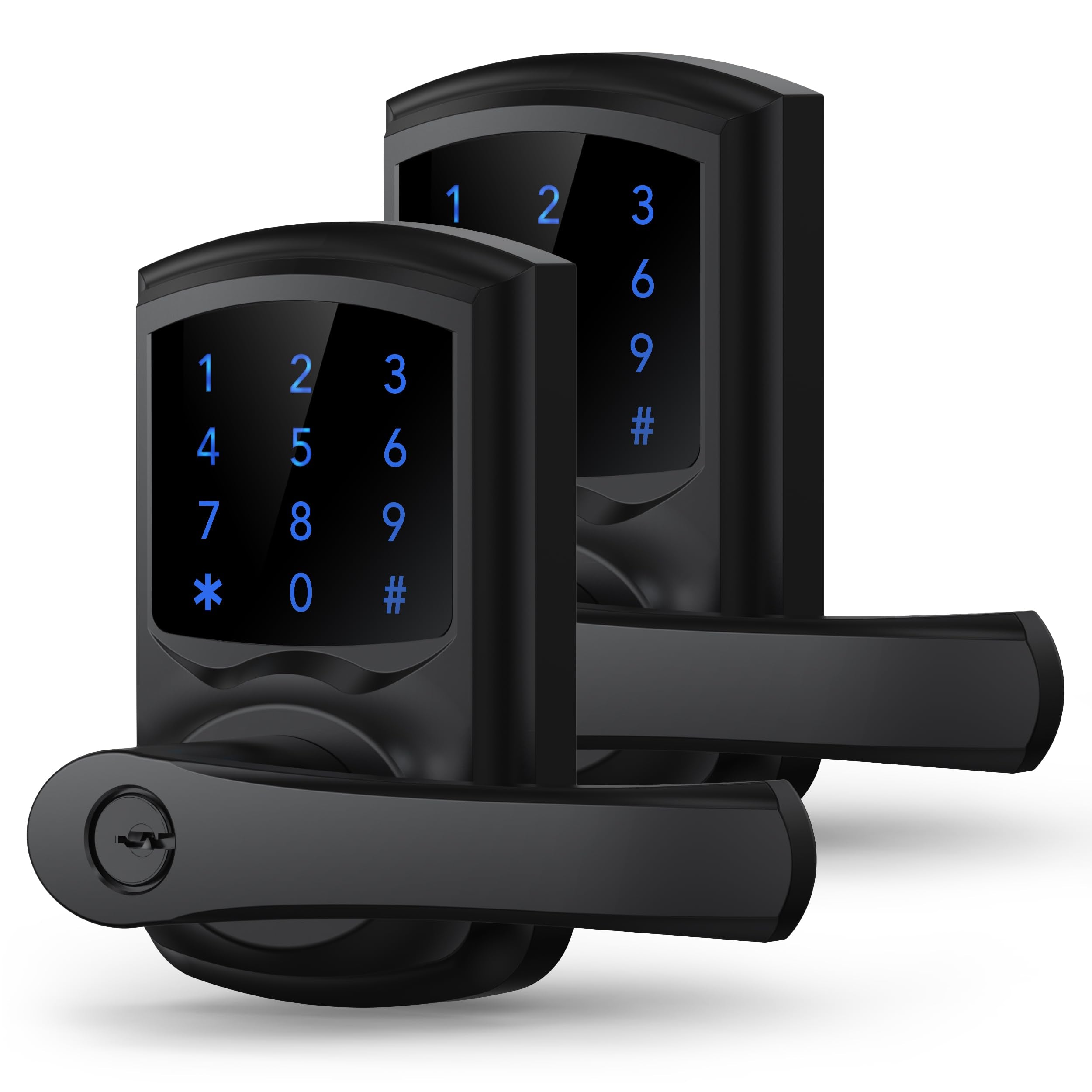 HIDALIFE keyless entry lock on the front door with keypad and handle for easy access
