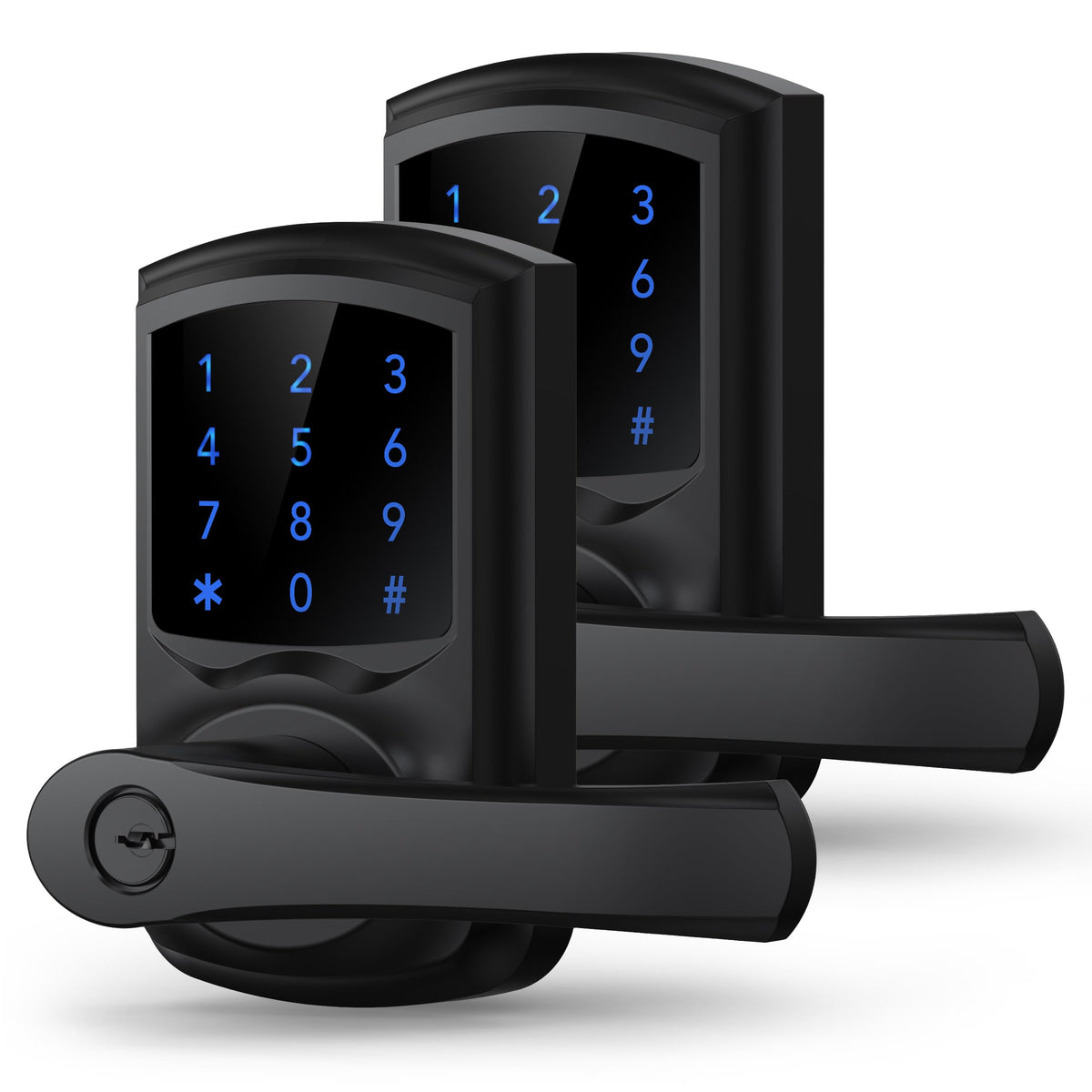 HIDALIFE keyless entry lock on the front door with keypad and handle for easy access