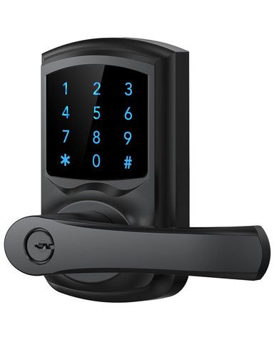 HIDALIFE keyless entry lock keypad with blue backlight for easy nighttime entry.
