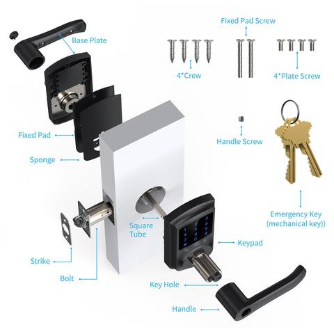 Matte black HIDALIFE lock combines sleek look with durable security.