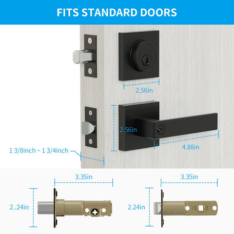 HIDALIFE standard door fit for 1-3/8 to 1-3/4 inch doors