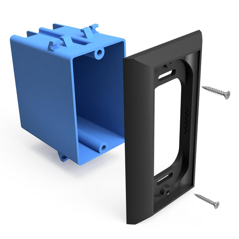 Hidden River Lab wall plate conceals wiring behind the Ring Pro