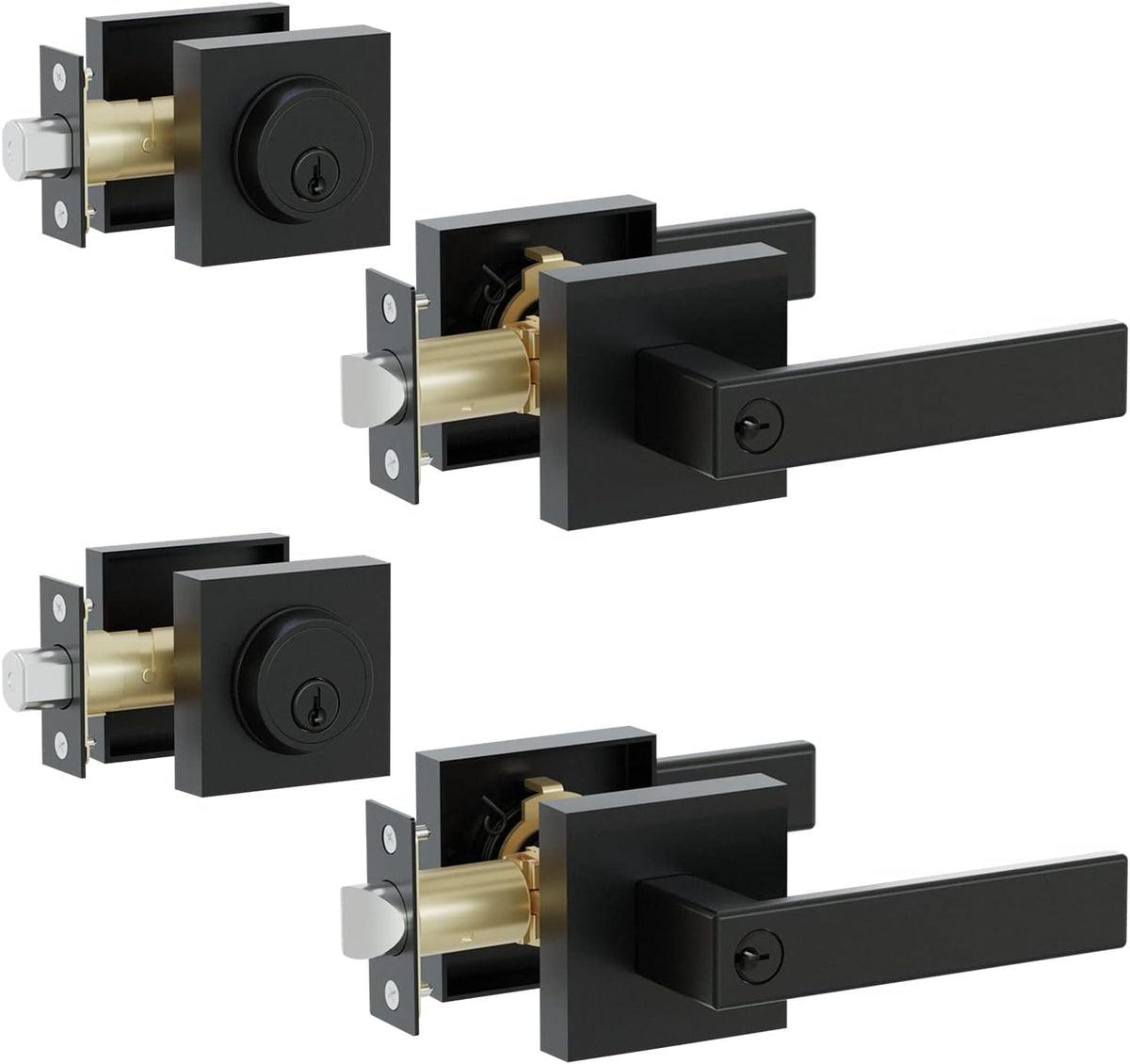 HIDALIFE keyed entry front-door handle for secure home access