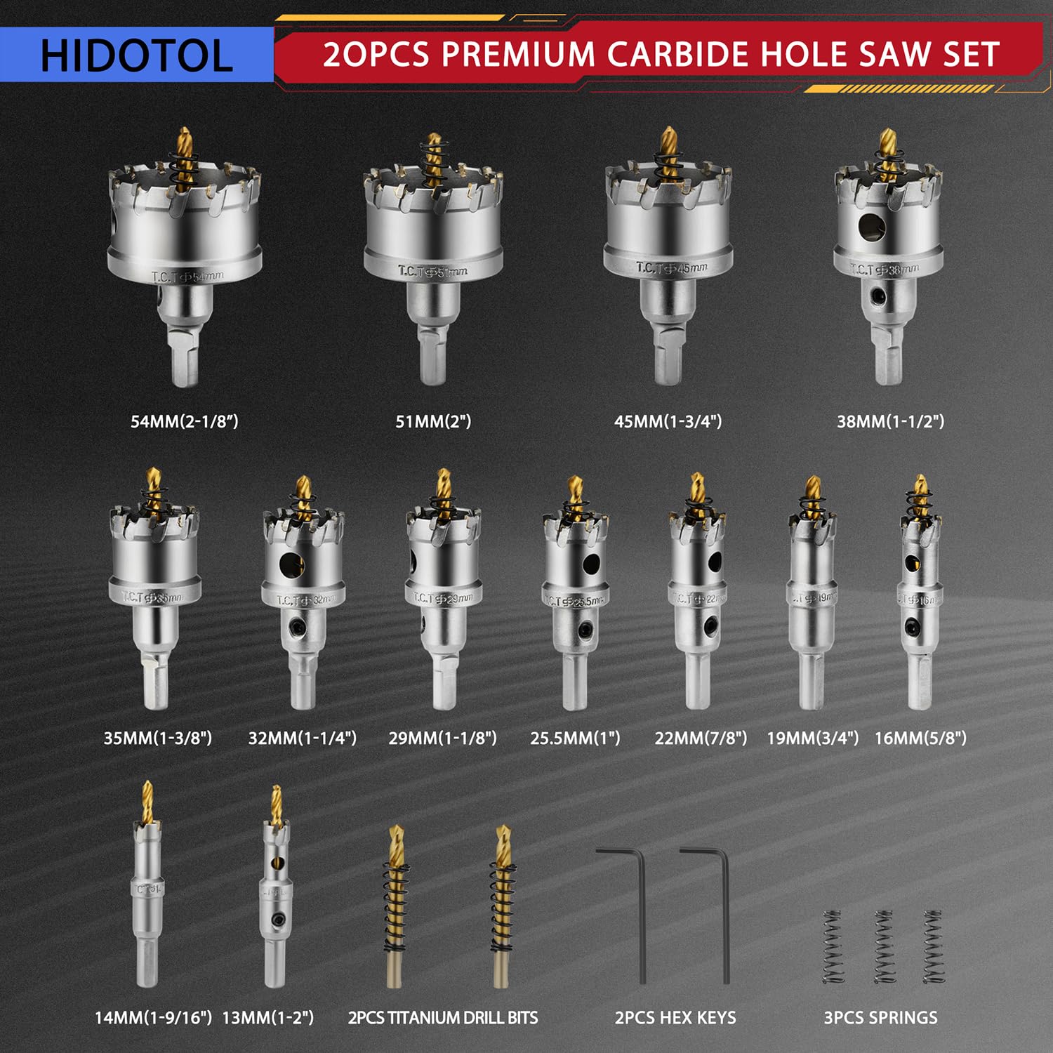 HIDOTOL aluminium case keeps tools organized and portable.