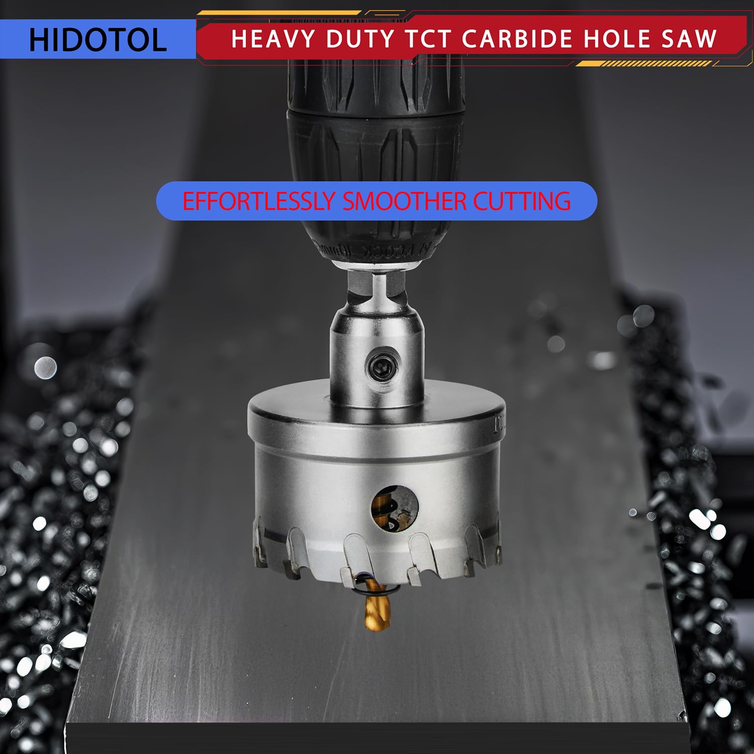 HIDOTOL TCT carbide teeth three-blade design for durable, consistent performance.