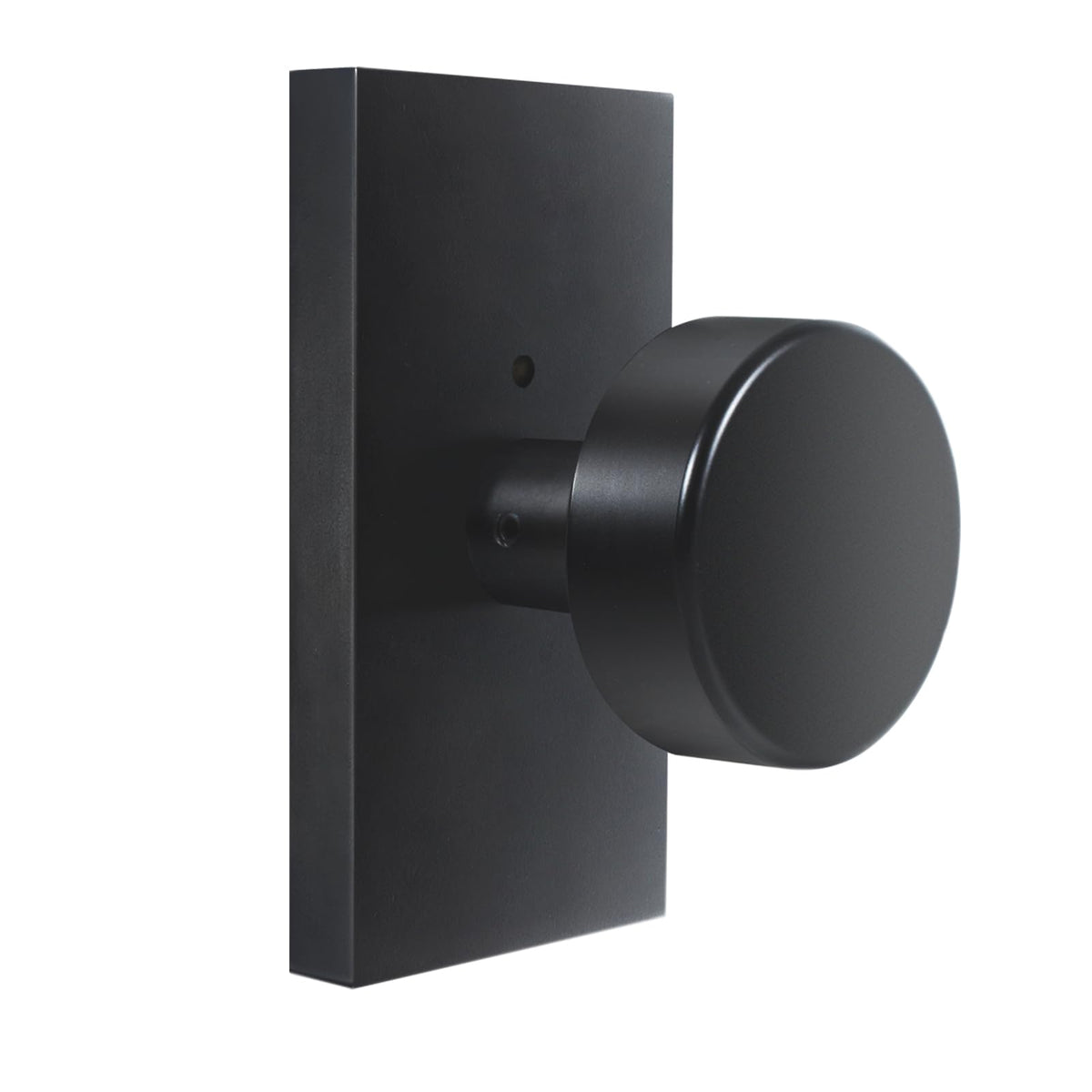 HIEMEY matte black interior privacy door knob for bedroom or bathroom.