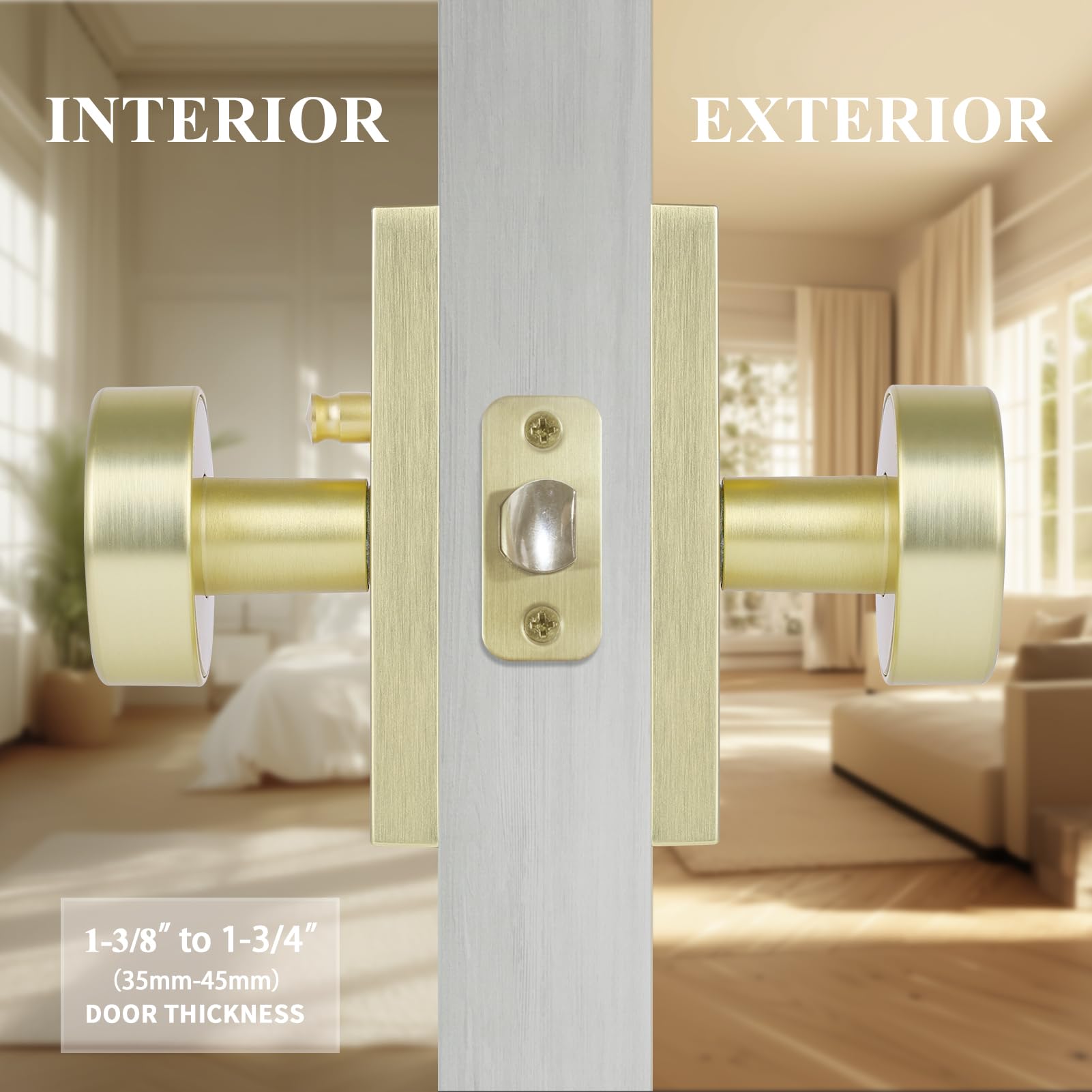 HIEMEY rectangle rosette design complements modern doors and hardware.