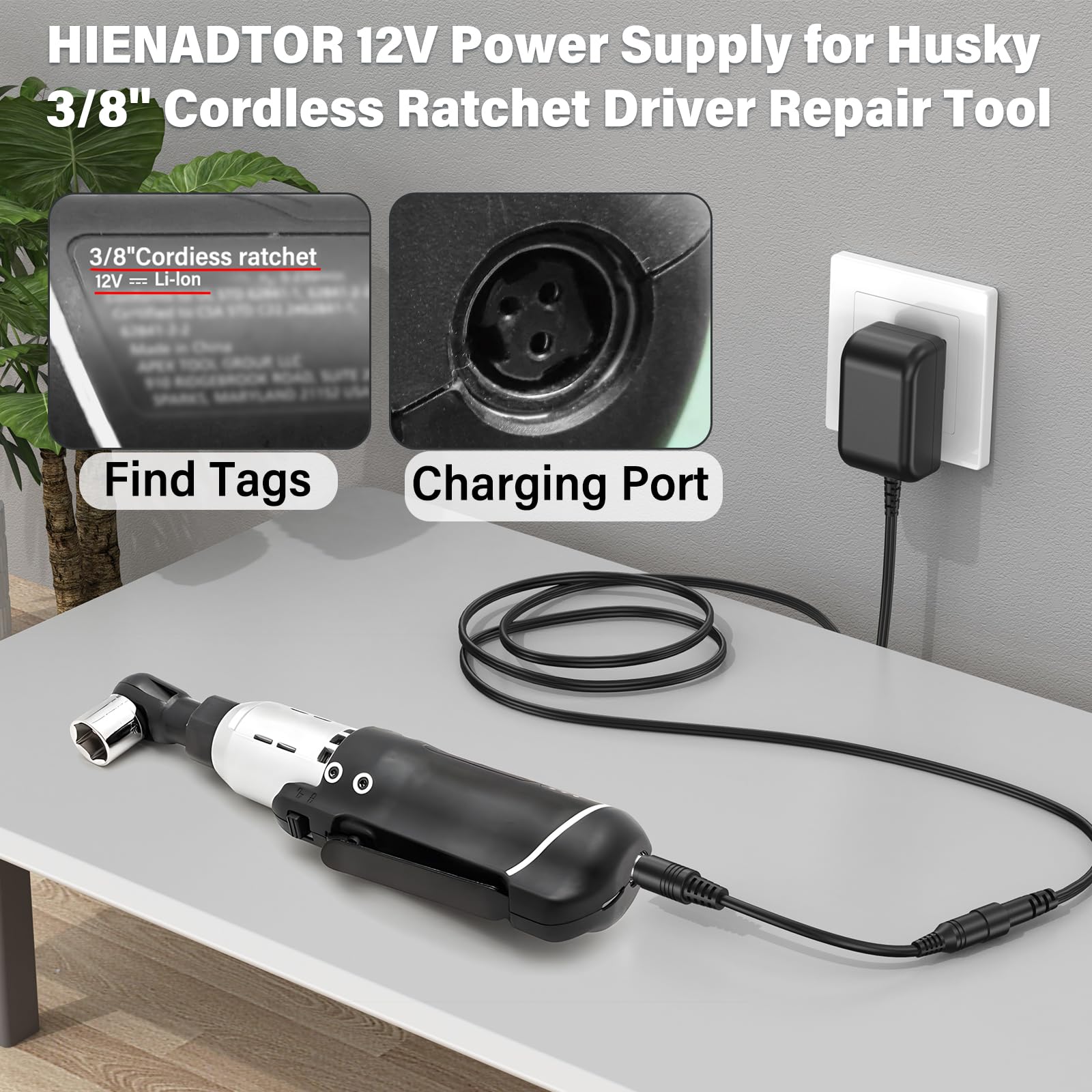 HIENADTOR US plug power adapter ensures safe, compliant charging