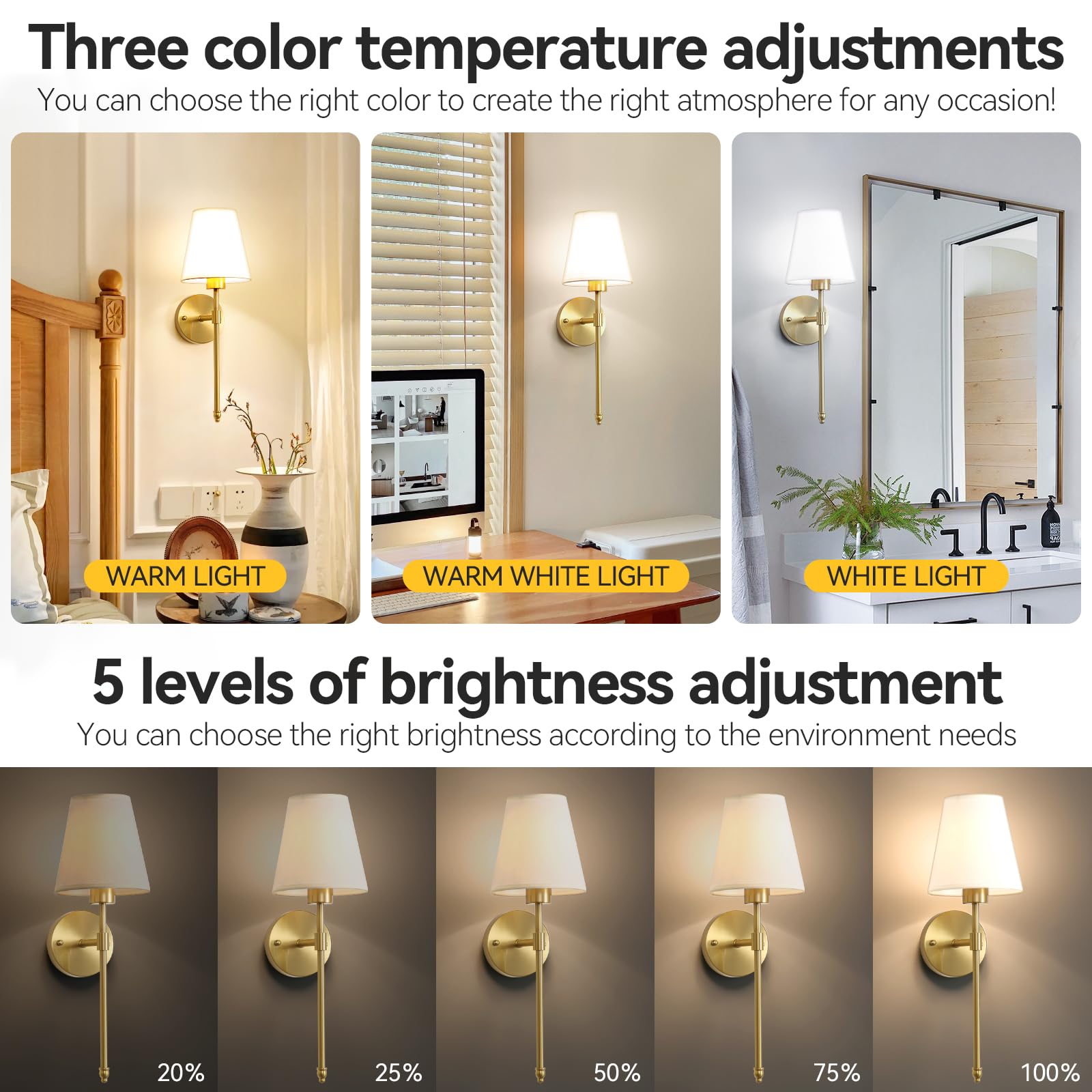 HIFCTRN dimmable lighting with color temps and RGB options