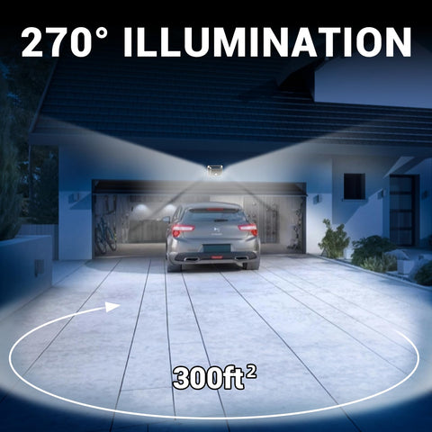 Hifor 90 LED solar light with motion sensor for secure night pathways.