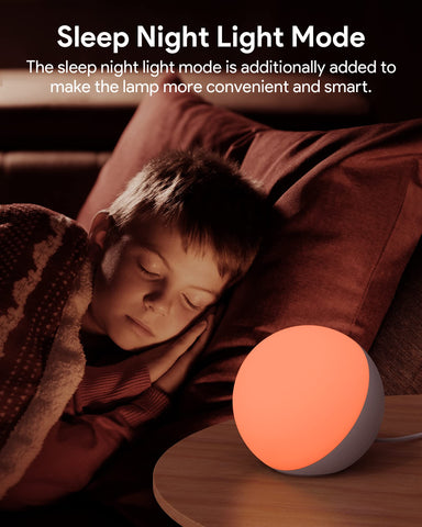 Hifree Smart Table Lamp color-cycle LED effects create ambient room vibe.