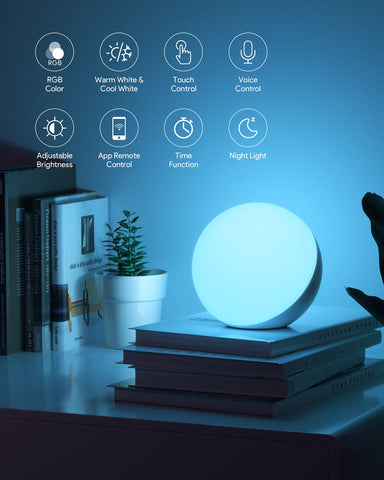 Hifree Smart Table Lamp night-mode glow supports soft late-night reading.
