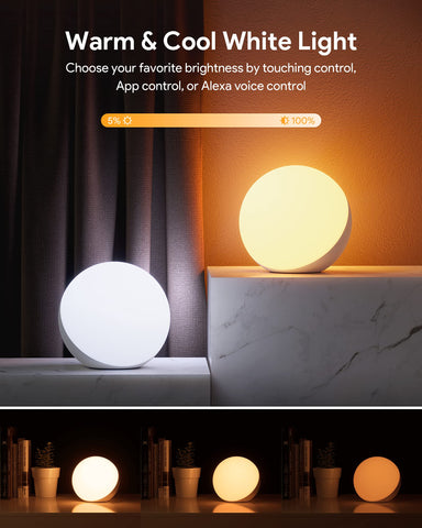 Hifree Smart Table Lamp voice-control scene demonstrates hands-free convenience.