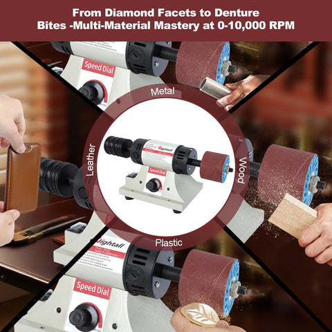 Hightall sanding drum assembly highlights quick setup for smooth leather surfaces