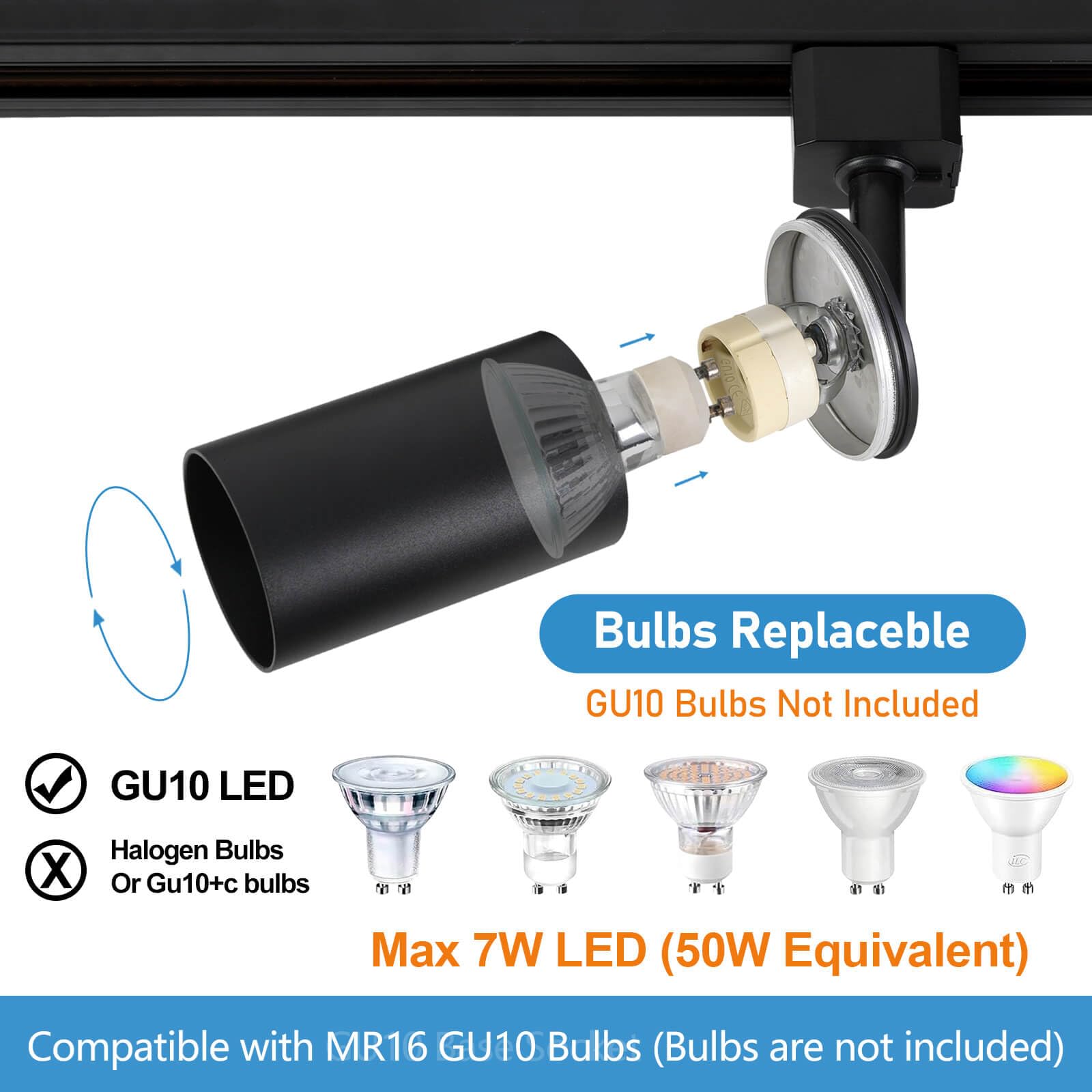Hiiglxii 13-foot power cord enables ceiling placement with convenient on/off control.