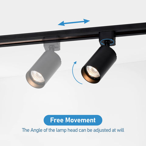 Hiiglxii black track rail kit supports both wall and ceiling installation.
