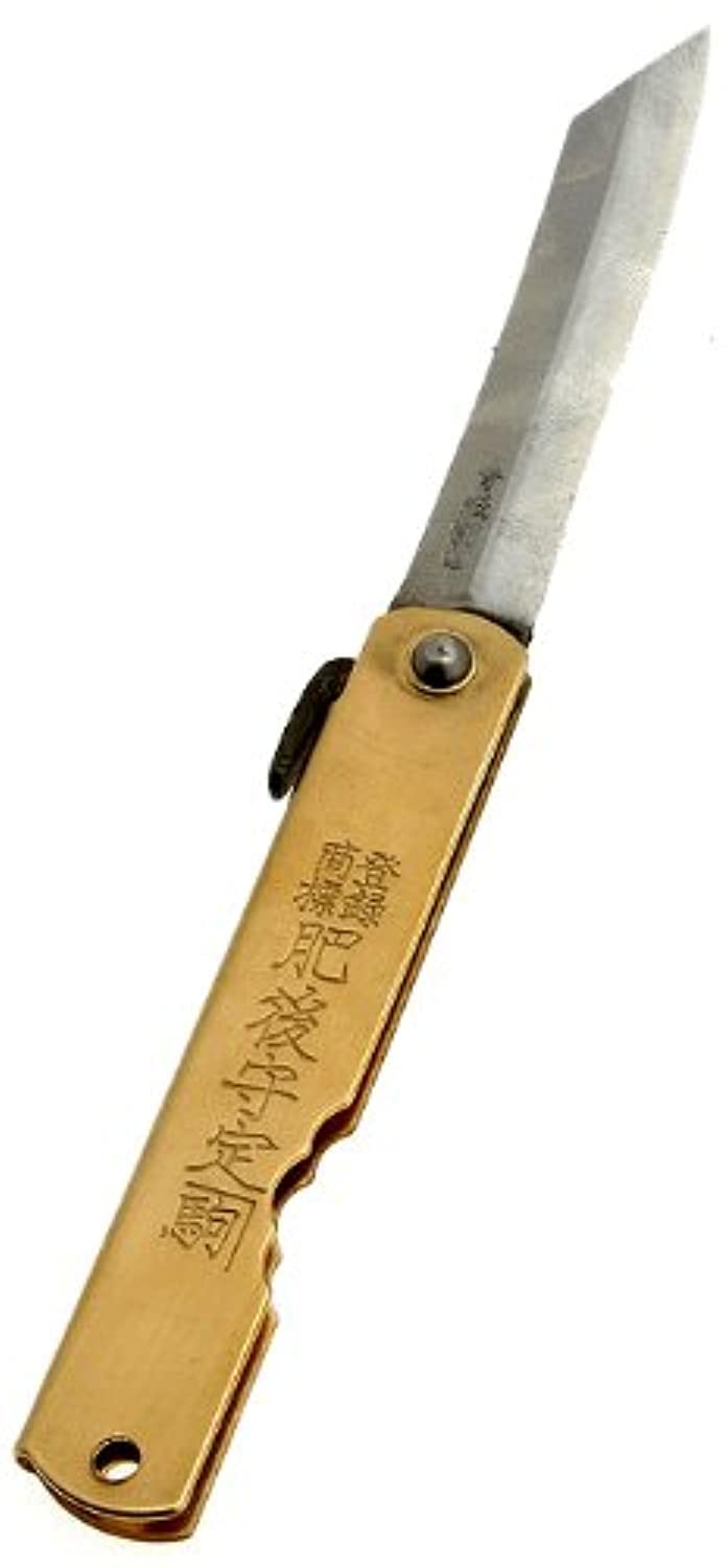 Higo no Kami 10-Pocket Knife brass finish close-up highlighting craftsmanship and premium materials