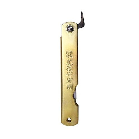 Higonokami brass handle detail for durable grip in daily projects